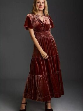 Anthropologie Somerset Madi Dress Velvet Edition